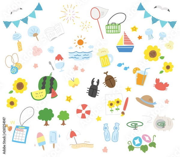 Fototapeta 日本の夏のアイテム