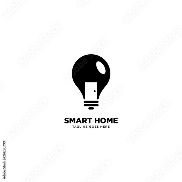 Fototapeta Smart Home logo template, vector illustration icon element - Vector