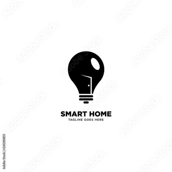 Fototapeta Smart Home logo template, vector illustration icon element - Vector