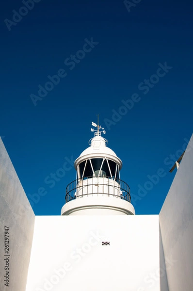 Obraz Albir Lighthouse at L'Alfàs del Pi. White coast, Spain.