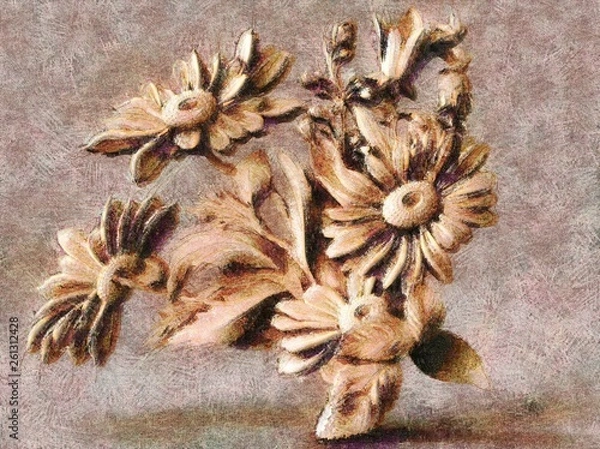 Obraz flowers on a background