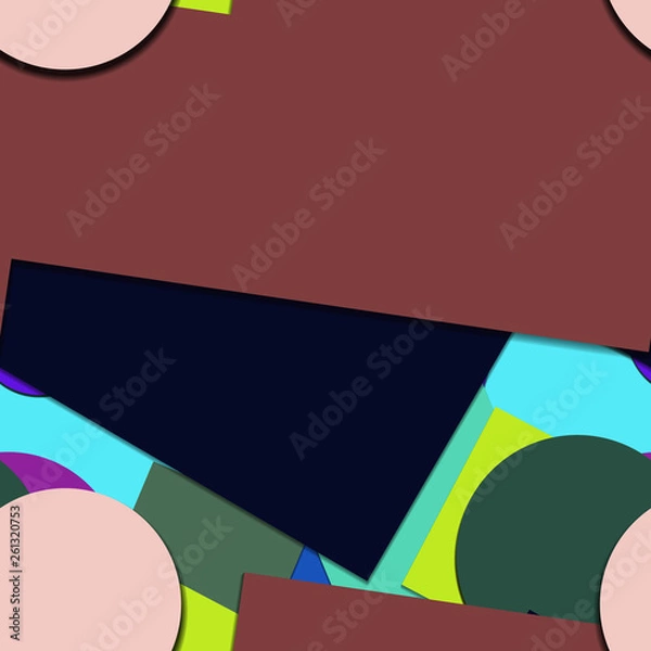 Fototapeta Flat material design - Creative vector trend seamless