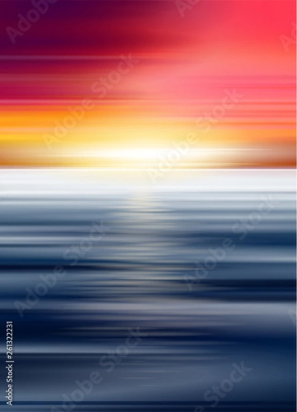 Fototapeta a realistic vector sunset 