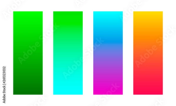 Fototapeta Abstract backgrounds set. Soft colors gradients. Vector illustration. Modern screen vector design for mobile app.