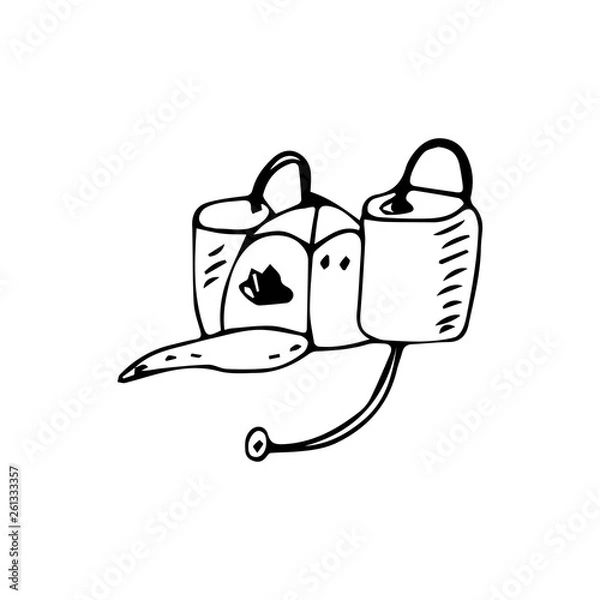 Obraz cap vector sketch