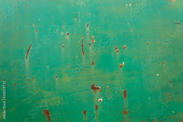 Obraz Rusty Green Painted Metal