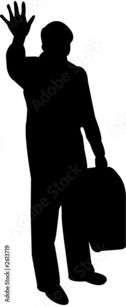 Obraz silhouettes waving