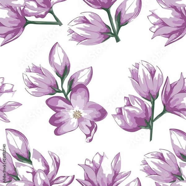 Obraz a pattern of delicate flowers pink spring