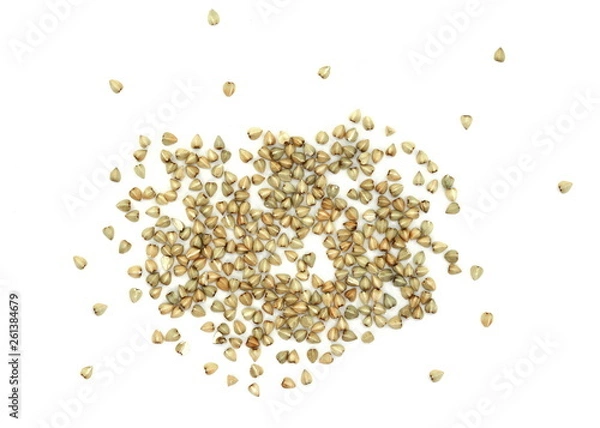 Fototapeta Roasted soybeans (soy nuts) isolated on white background.