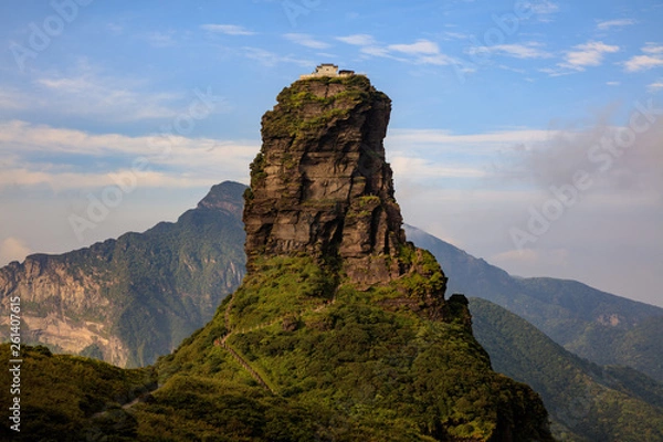 Fototapeta Fangjingshan, Mount Fangjing Nature Reserve - Sacred Mountain of Chinese Buddhism in Guizhou Province, China. UNESCO World Heritage List - China National Parks, Famous Mountain/National Attraction.