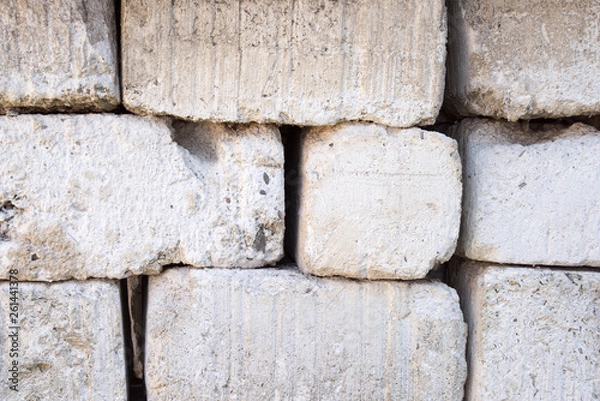 Obraz old white brick wall texture