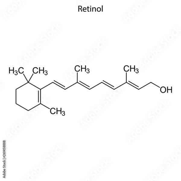 Fototapeta Skeletal formula of molecule.