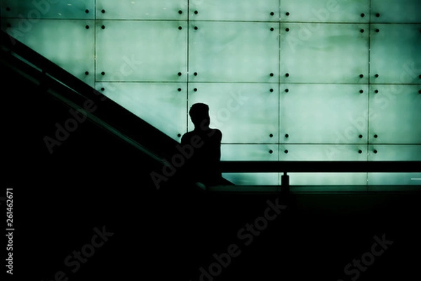 Obraz person on escalator