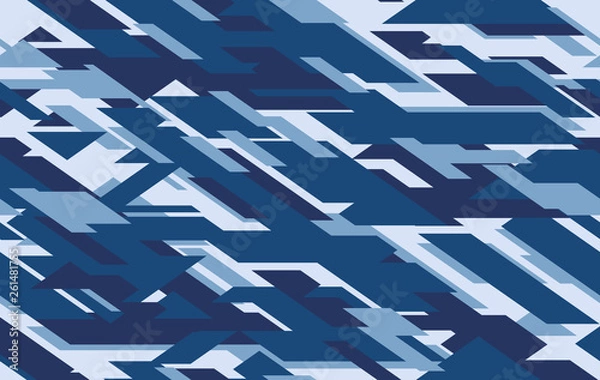 Obraz Camouflage seamless pattern. Vector geometric camo background