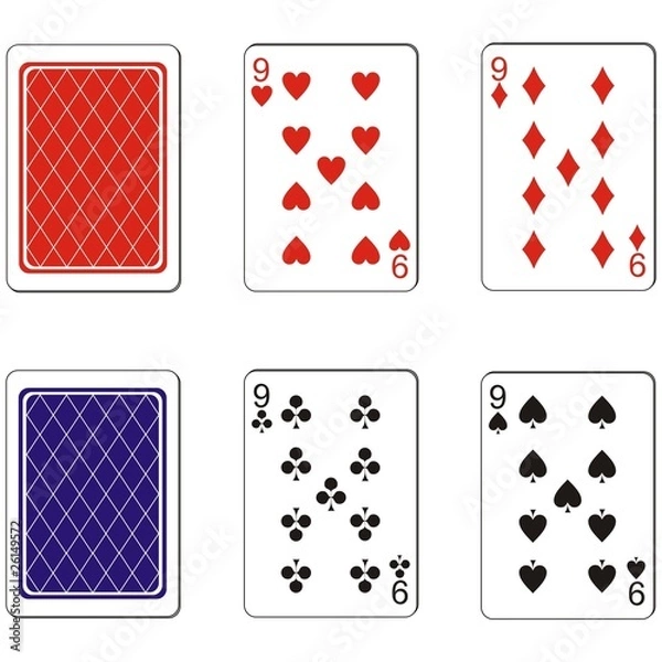 Fototapeta Playing card set 06