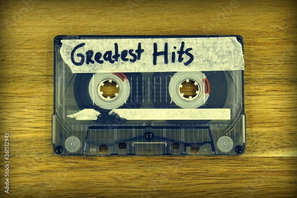 Obraz Vintage audio cassette tape with the description: Greatest Hits