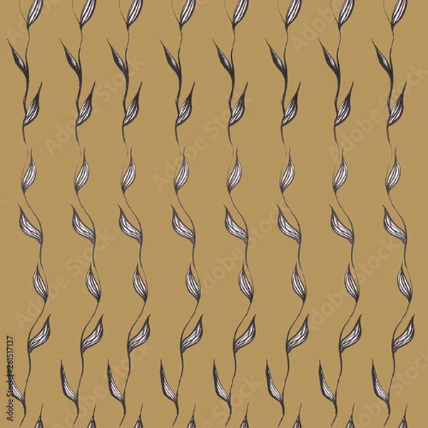 Obraz pattern with plant liner on the background