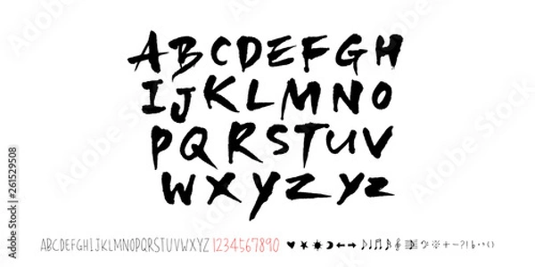 Obraz 벡터 문자 / 손으로 쓴 글씨체