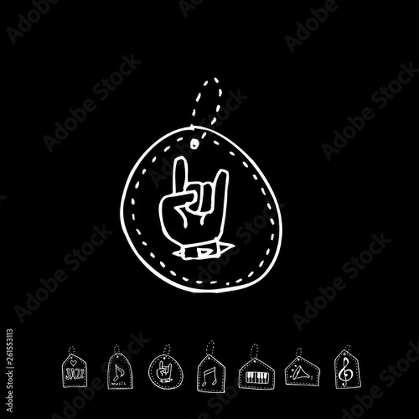 Fototapeta 음악회 포스터 / 손으로 그린 음악 일러스트