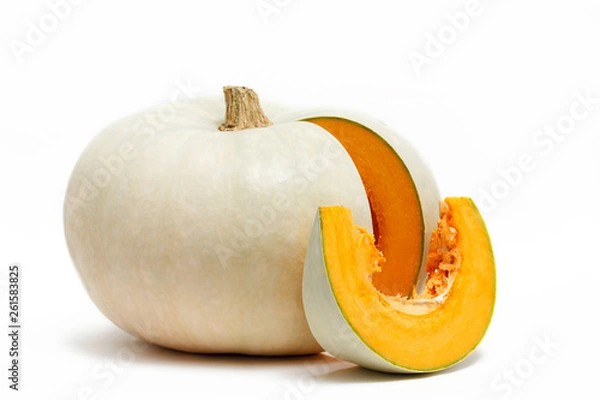 Fototapeta Pumpkin isolated on white background. Close-up. 