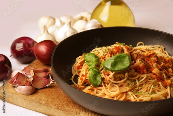 Obraz Spaghetti mit Meeresfrüchten