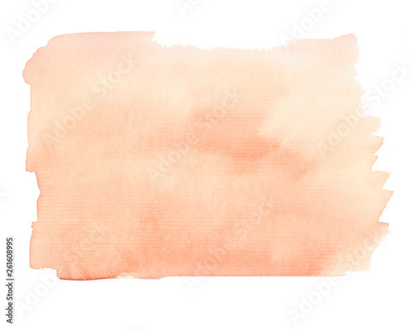 Fototapeta Watercolor abstract background in brown and orange colors