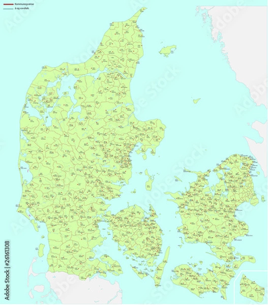 Obraz Map Denmark