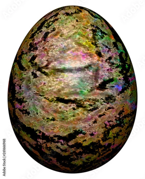 Obraz 3D Bild - Ei bemalt transparenter Background
