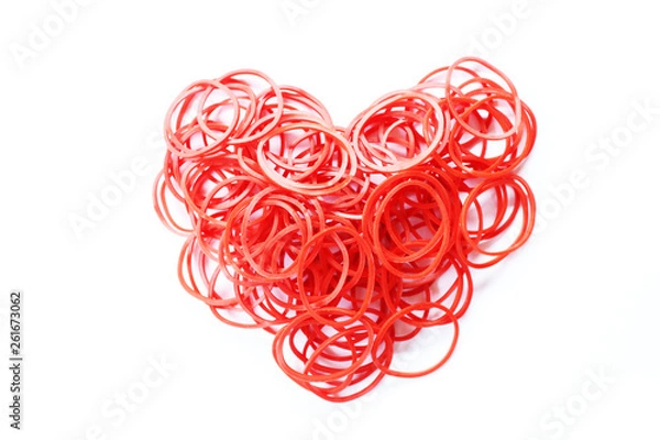 Fototapeta heart elastic ring isolated on white background