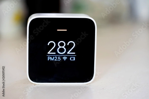 Fototapeta PM2.5 detector and Mask