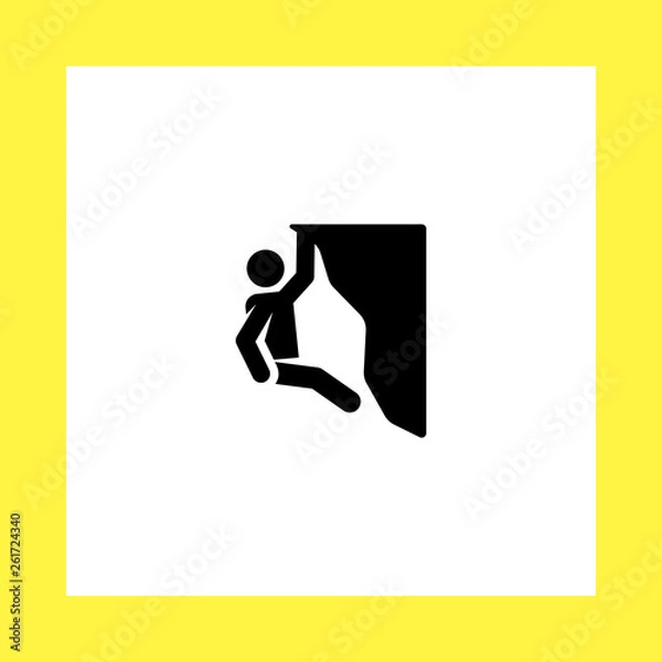 Fototapeta climbing vector icon. flat design