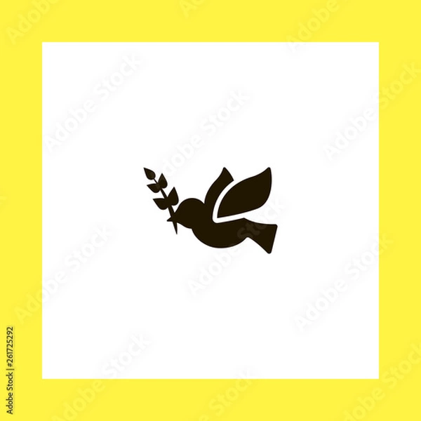 Fototapeta dove vector icon. flat design