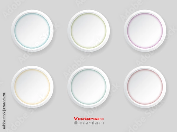 Fototapeta Round web button set.