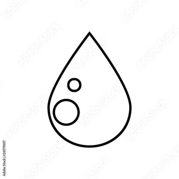 Fototapeta a drop sign icon. Element of Weather for mobile concept and web apps icon. Outline, thin line icon for website design and development, app development