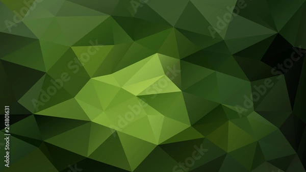 Fototapeta vector abstract irregular polygon background - triangle low poly pattern - emerald green color