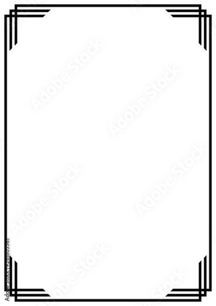 Obraz Vector Page border A4 design for project.