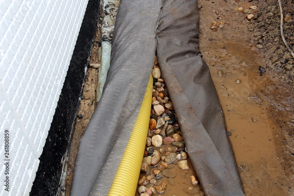 Fototapeta Entwässerung durch Drainage