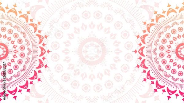 Fototapeta Flower mandala background template. Gradient pattern for design, textile