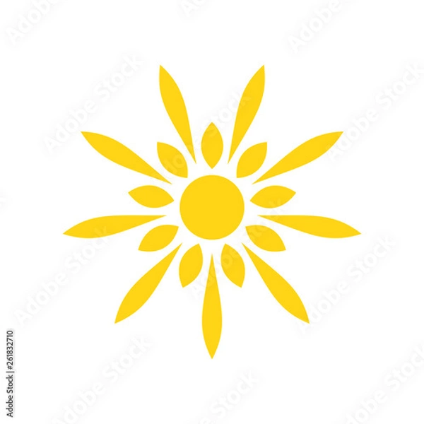 Fototapeta Sun icon on background for graphic and web design. Simple vector sign. Internet concept symbol for website button or mobile app.