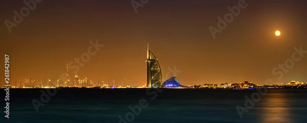 Obraz Dubai night panorama