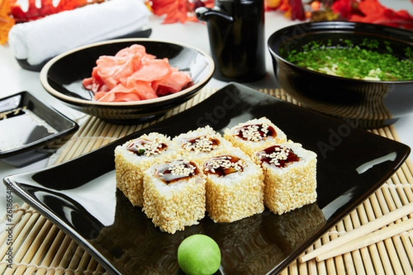 Obraz sushi on plate