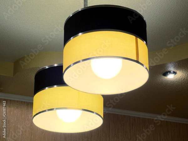 Fototapeta Two modern ceiling lights