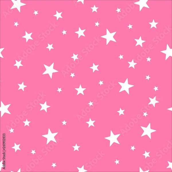 Fototapeta Modern star seamless color pattern. Vector design illustration