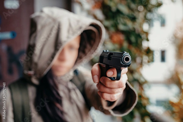 Fototapeta Bewaffneter Raubüberfall / Mord / Hinterhalt