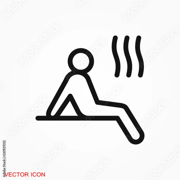 Fototapeta Sauna icon vector sign symbol for design