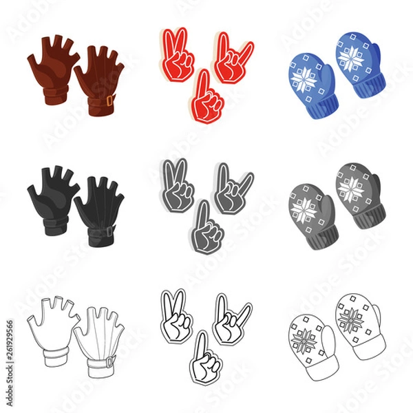 Fototapeta Isolated object of silhouette and safety icon. Collection of silhouette and comfort vector icon for stock.