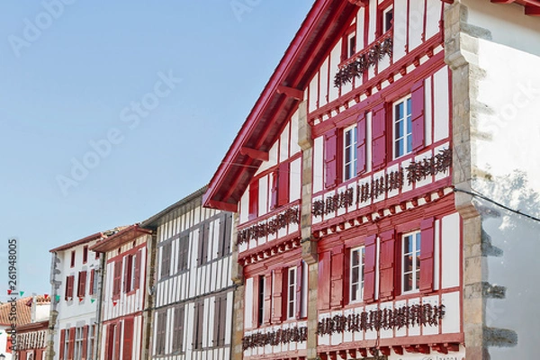 Fototapeta Espelette town in the basque region of the south of France