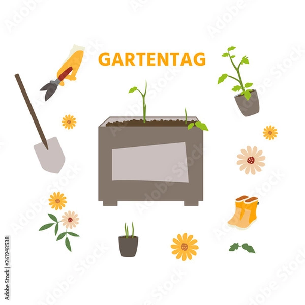 Obraz Doodle Gartentag