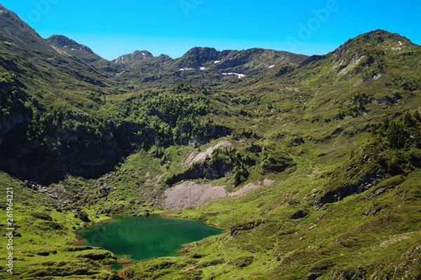 Obraz Mountain lake in summer in the mountains of the Pyrenees