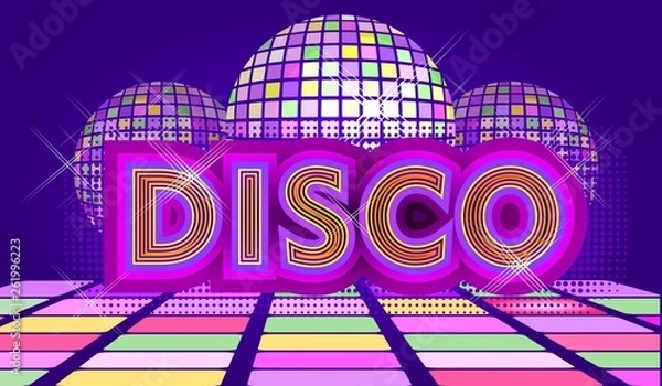 Obraz disco ball retro